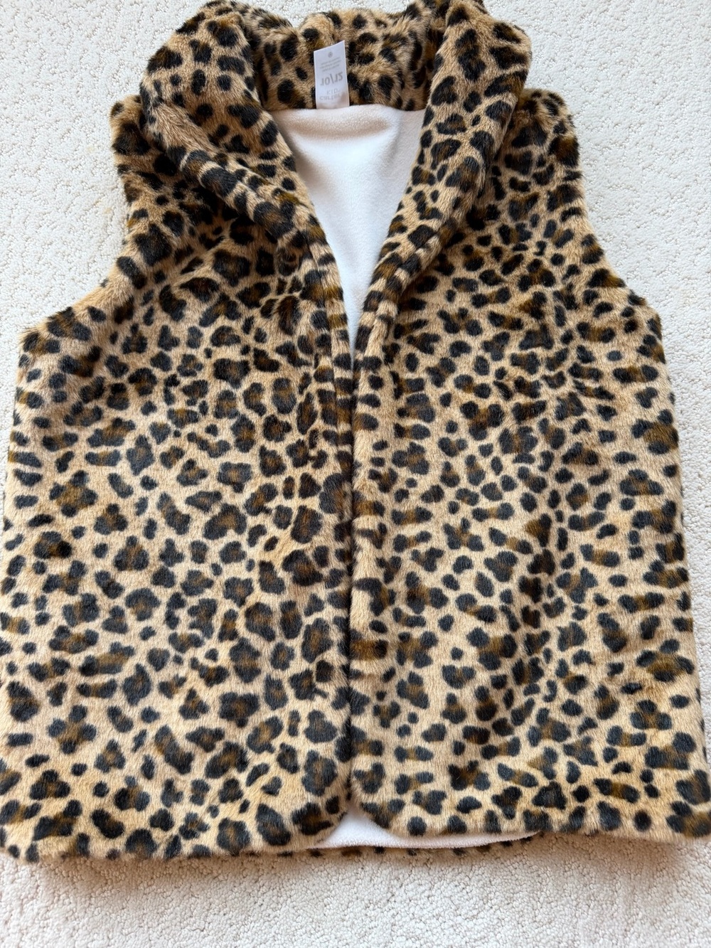 Girl’s Carter's Leopard Faux Fur Vest